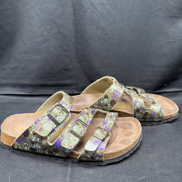 Papillio Birkenstock Florida Magical Flow Green, Purple & Gold 3 Strap 37(6.5) - Picture 3 of 7